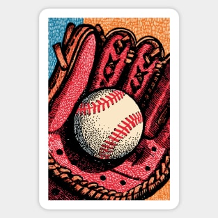 Vintage Baseball Glove | America's Pastime Art Sticker